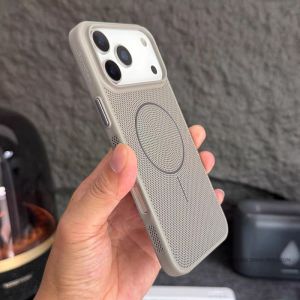 เคสศัพท์ไร้สายสีน้ำเงินทึบ ระบายความร้อน สำหรับ iPhone 17 16 15 Pro Max Plus ฝาหลังแข็ง Air PC