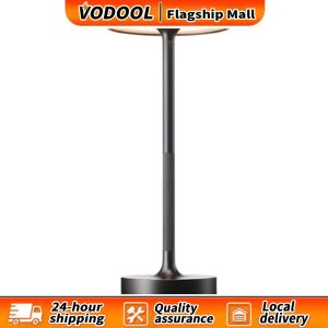 【Fast delivery】 Portable Rechargeable Metal Table Lamp with Dimmable Features for Bedroom Camping and Night Reading