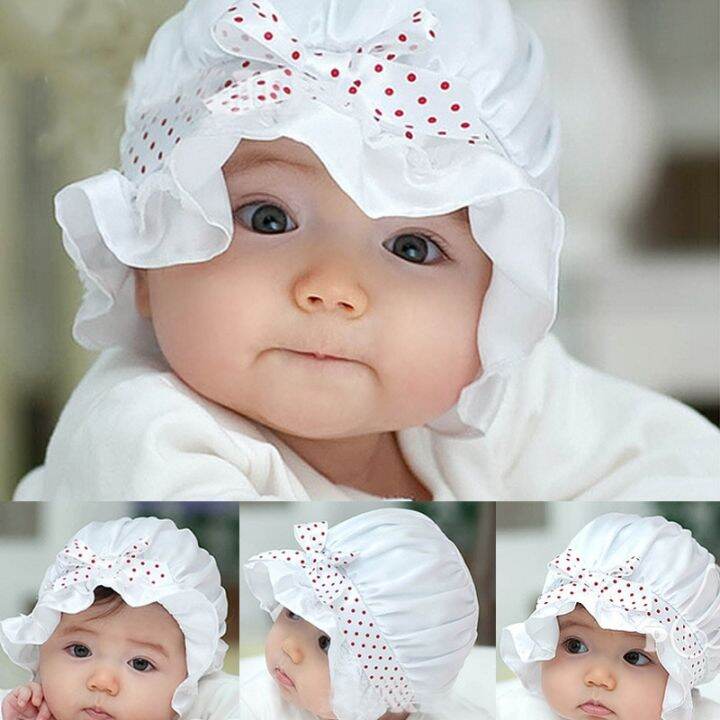 White baby girl store hat