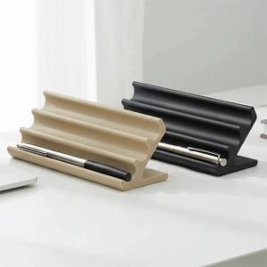 PELLETIZING Trapezium Three-layer Pen Holder Simple Multi-functional Pen Organizers Solid Color Waterproof Stationery Finishing School