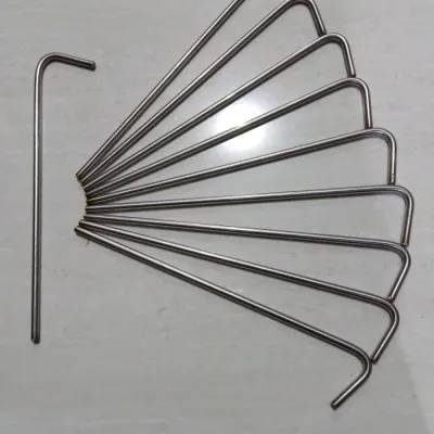 Pasak Tenda Stainless Steel Diameter 4mm Anti karat Anti Bengkok Tipe Tumpul Per 10pcs (bisa COD)