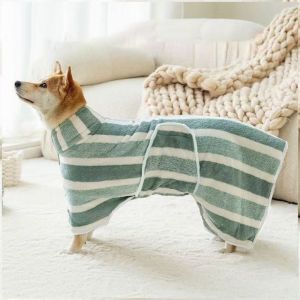 AODDO Water Absorption Dog Bathrobe Microfiber Quick Drying Bath Towels  Thickened Cat Towel Small Medium Large Dogs