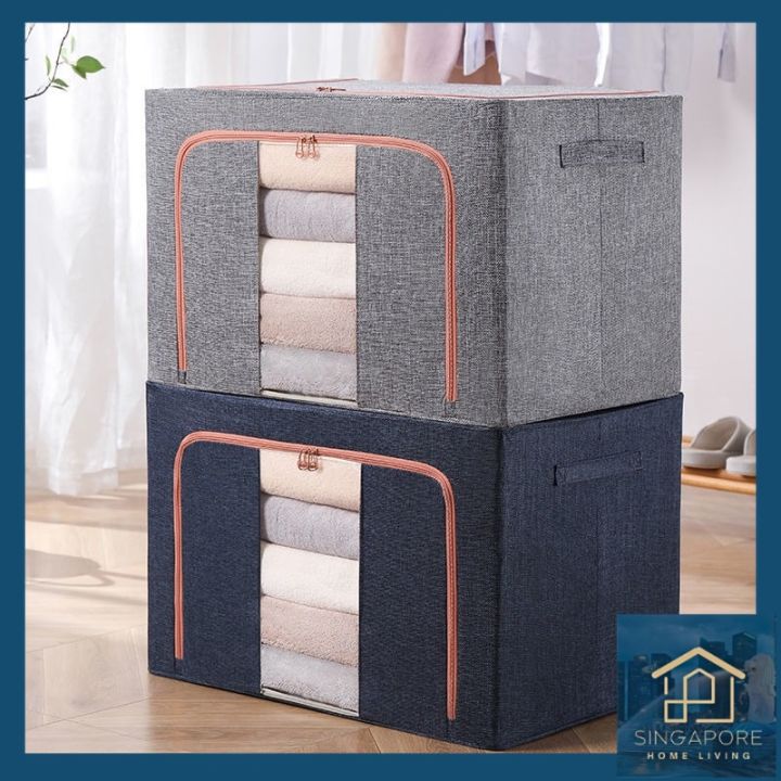 Large Capacity Foldable Fabric Storage Box With Steel Frame Two Way   Ab0d55abc7be66ab5370bf08cc4cce2e  720x720q80 