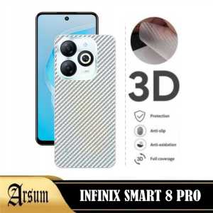 PROMO Garskin Skin Carbon INFINIX SMART 8 PRO Pelindung Layar Belakang Ponsel