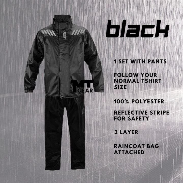 Raincoat GIVI RRS04 Rainsuit Baju Hujan Jaket Motorcycle Waterproof 2 Layer GIVI Size S 3XL Lazada