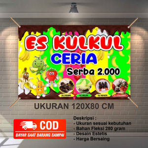 Ambil Promonya  >>  spanduk banner es kul kul ceria murah 120x80cm