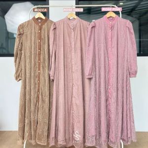 AUREALY Dress Premium Fashion Wanita Kondangan Wisuda Lebaran Slim Kekinian 2025