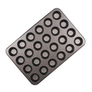 24 Holes Mini Muffin Macaroons Pudding Pan Mold Baking Supplies Baking Tray Mini Round Pudding Non Stick Mold Cupcake Mold