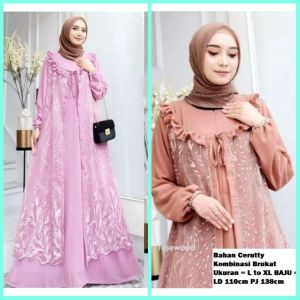 LIMITED Bahan Cerutty Kombinasi Brukat Ukuran = L to XL BAJU = LD 110cm PJ 138cm  OPEN ORDER WELCOME RESELLER/DROPSHIP AMAN  BE OUR RESELLER!!! Berpenghasilan sendiri tanpa modal