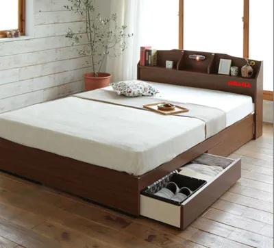 [ Freeship HCM ] [ Trả góp 0%] GIƯỜNG NGỦ GỖ CÔNG NGHIỆP CAO CẤP OHAHA - GC035 - Brown Bed