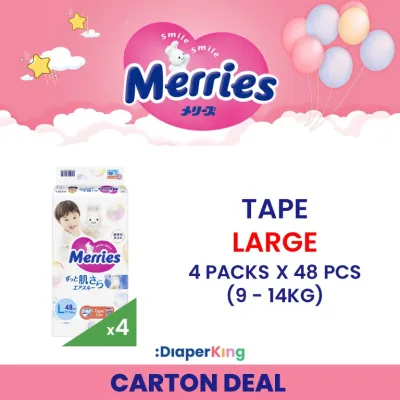 💕 3/4 PACKS DEAL 💕 MERRIES Disposable Diaper - Tape & Pants - GIANT Packs