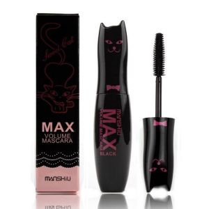 Cute Cat Black Mascara Waterproof Max Volume Eyelash Mascara Curling Thick Lengthening Mascara Non-Smudge 4D Fiber Lash Mascara (M1D)