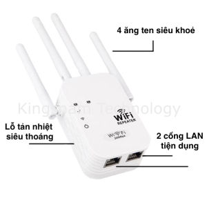 Bộ kích sóng wifi 4 râu tốc độ 300mbps phát xuyên tường kết nối xa sóng mạnh Chuẩn N 1200M 300M Bộ Kích Sóng Wifi