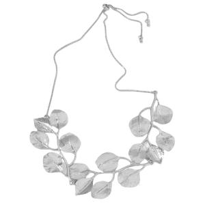 Gold and Silver Color Ginkgos Leaf Choker Necklace Earrings for Women Elegant Designs Suitable for Various Occasion