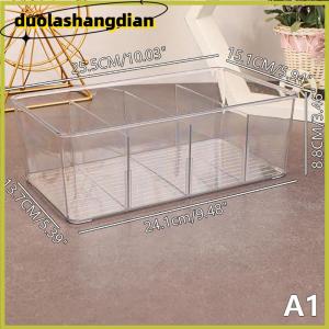 [Duola] กล่องใส่ถุงชากล่องเก็บของอเนกประสงค์สำนักงานพร้อมฝาปิดกระเป๋าใส่กาแฟทำจากอะคริลิค