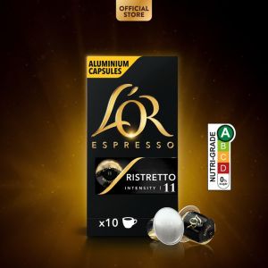 L’OR Espresso Ristretto Intensity 11 Coffee Capsules- Compatible with Nespresso®* Original Coffee Machines 10 capsules   (expiry : Jan 2026)