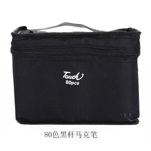 80 Colors Sets Touch cohol Graphic Art Twin Marker Poin Tip Pen Markers Broad Fine Point Set with Black Storage Bag