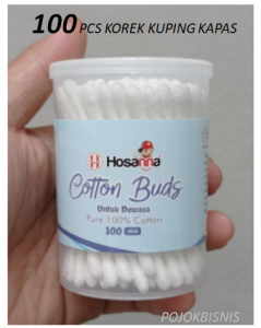 100 STICK CUTTON BUDS / KOREK KUPING KAPAS / COTTON BUDS DEWASA MODEL TABUNG