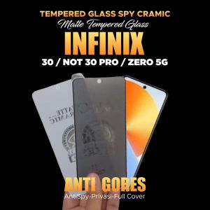 TEMPERED GLASS INFINIX NOT 30 PRO / ZERO 5G SPY CRAMIC MATTE ANTI GORES HD GELAP TERMURAH