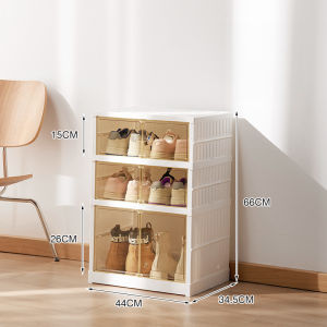 Jumper kids กล่องรองเท้า 3-9 ชั้น ใส่ได้ชั้นละ 2 คู่ กล่องใส่รองเท้า กล่องรองเท้าพลาสติกบานใส พับได้ shoe box waterproof พร้อมส่ง!