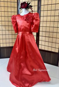 Filipiniana Costume for KIDS Modern Filipiniana Costume with bandana Red Signature