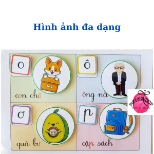 SV006- Sách Bóc Dán Bảng Chữ Cái Tiếng Việt Cho Bé Hình Ảnh Kết Hợp Trò Chơi Hình Với Bóng-Cho Bé Từ 2 Tuổi