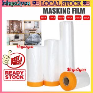🔥LOCAL SELLER🔥Furniture Sofa Dustproof Film Plastic Cover Home Protective Film Bed Cover Plastik Sarung Perabot Katil Tilam Sofa Cat Lantai Rumah Kereta Lukisan Masking Film For Car Wall House Painting Protective Covering Dust Protection