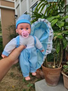 ตุ๊กตามีเสียง ของเล่นเด็ก ตุ๊กตาเด็กทารก ตุ๊กตาดูดนม ตุ๊กตาน้องผู้ชาย ตุ๊กตามีเปลนอน ของเล่นลูกสาว ของเล่นลูกชาย ตุ๊กตาราคาถูก+