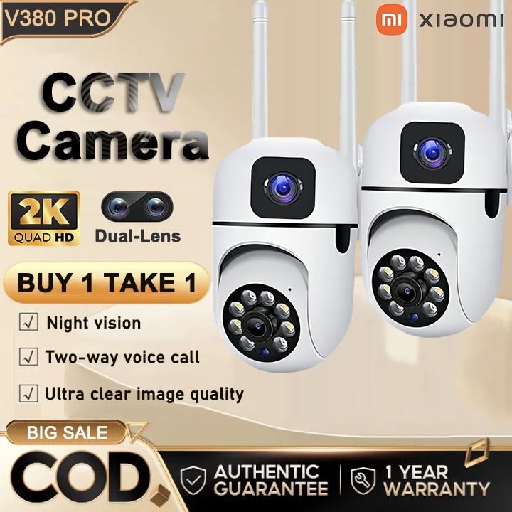 V380 Pro 5G CCTV Dual Lens Camera No WIFI Needed Connect to Cellphone ...