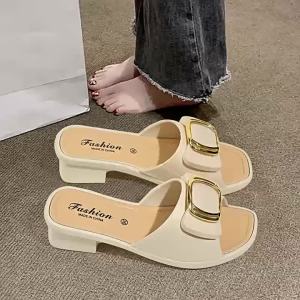 [Free Shipping] Womens New Versatile Fashionable Summer Outdoor Sandals Non-Slip Korean Style Durable Thick-Soled Slide Sandals for Women