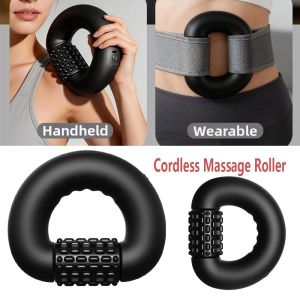 XINSU38 Rechargeable Cordless Massage Roller Percussion Deep Tissue Electric  Muscle Massager Multi-functional 3-Speed Spin Rolling Percussive Massager Muscle Recovery