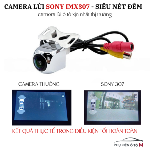 Camera Lùi Ô Tô Chip SONY IMX307 Góc Rộng 170 Độ Chuẩn AHD Siêu Nét Ban Đêm Chống Nước IP68