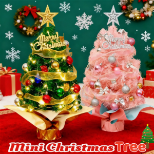 Mini Christmas Tree with Lights Ornaments Tabletop Artificial Christmas Tree Christmas Decoration