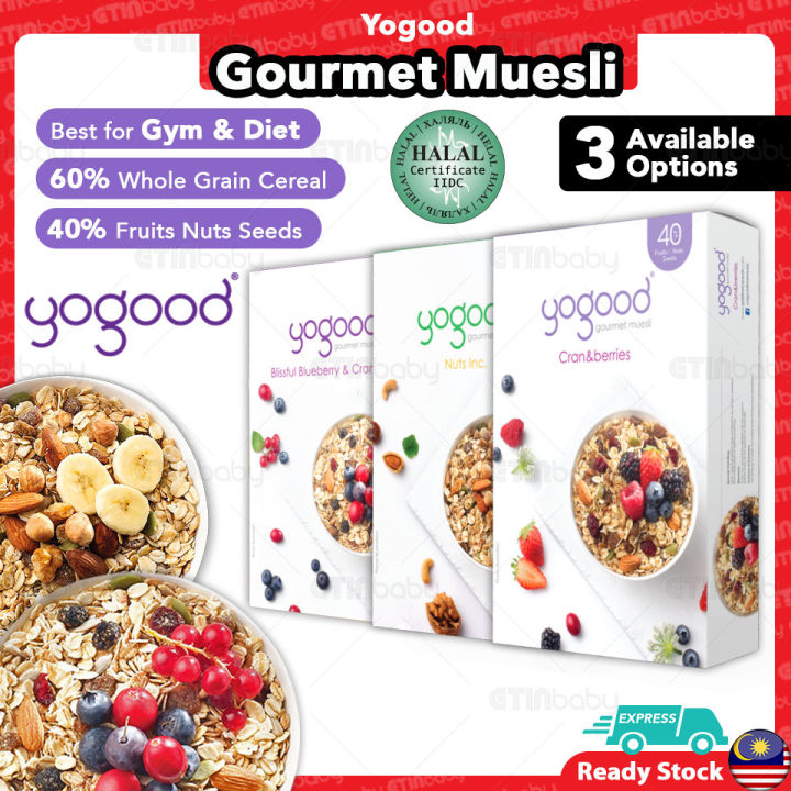 Yogood Gourmet Muesli Cereal Breakfast Cholesterol Free Healthy Oatmeal