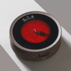 【马来西亚现货】茶具木纹电陶炉 Wood Grain Electric Ceramic Stove 1200W 大功率 触屏 6档调节 烧水泡茶多用途 迷你电器家用电热炉