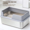 【Stainless Steel Cat Litter 】Open Cat Litter  Cat Toilet Cat Litter Tray Tandas Kucing Besar Bekas Pasir. 