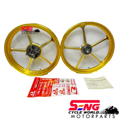 Y125 ZR/ LC135 5S FORGED SPORT RIM SET FG505 GOLD (RCB ORIGINAL)