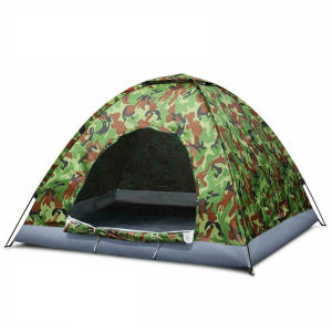 GREENRIVER STORE TROFEO TP-5CC 2-3 Person ARMY GREEN large Double Layer Waterproof Rainproof Auto Open Outdoor Hiking Camping Tent One Door Khemah