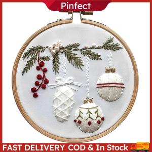 Christmas Embroidery Starter Kit with Colorful Threads and Easy Patterns for Adults and Beginners