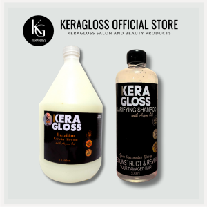KERAGLOSS BRAZILIAN KERATIN BLOWOUT 1 GALLON + 500ML KERAGLOSS CLARIFYING SHAMPOO