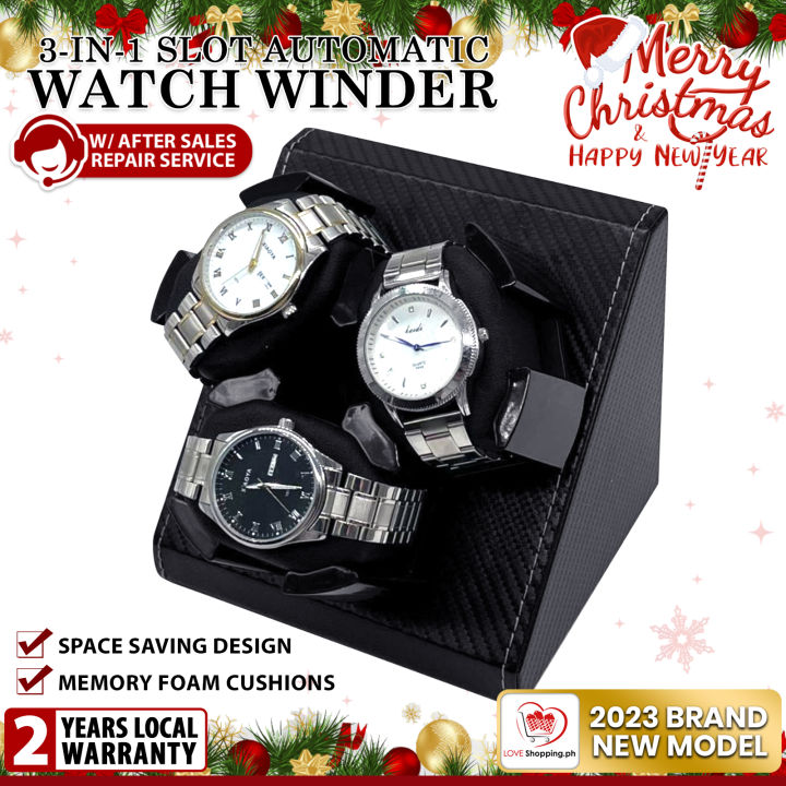 3in1 Slots Automatic Watch Winder Bidirectional Rotation Watch