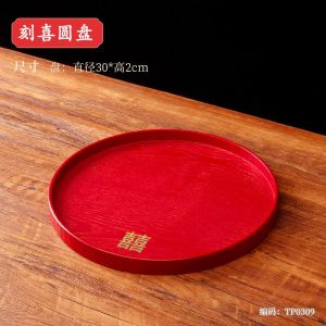 [Ready Stock] Chinese Wedding Red Tea Cup Tray Ceramic Bowl and Chopsticks Set Red Bowl Bridesmaid Gift