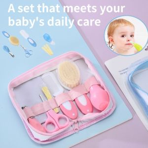 BABYBANG Brush Baby Care Kit Nail Clipper Head Comb Newborn Cleaning Supplies Multifunction Sharpener Nursery Care Set Baby