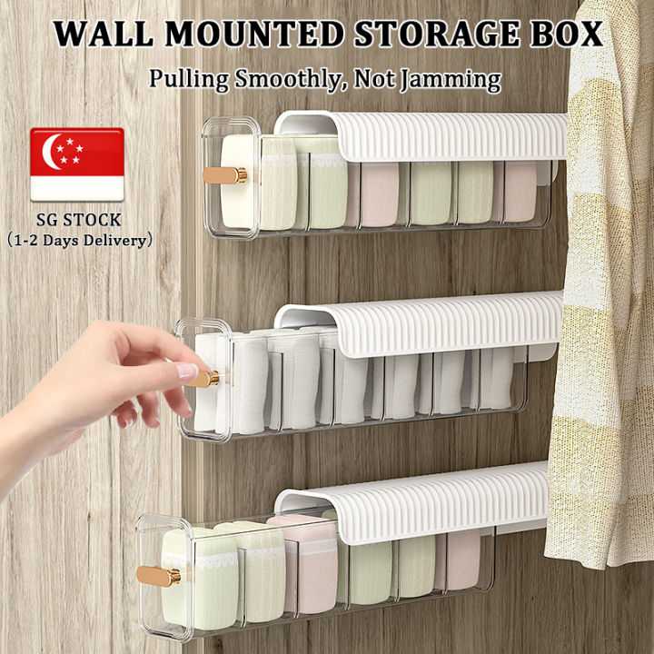 Wall Mounted Underwear Storage Box Underwear Organiser Drawer Organizer