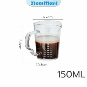 ItemMart 70ml / 150ml Mini Coffee Milk Cup Glass With Handle Multi-functional Taste Dish