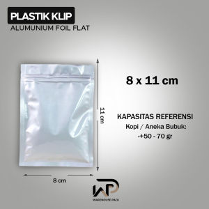( 10 Pcs  ) Plastik Klip Alumunium Foil Flat | Alumunium Foil Ziplock | Kemasan Sachet Aksesoris | Plastik Klip Ziplock