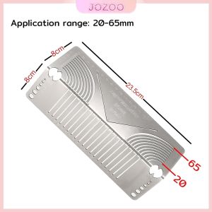 Jozoo Metal Ruler Square Tube to Round Ruler Square Steel 90° Bend Arc Angle Marker DIY Pipe Bending Guide