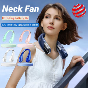 Mini Portable Bladeless Neck Fan USB Rechargeable Mute Sports Fans Outdoor Hanging Neck Fan Cooler Portable Hanging Fan With Adjustment