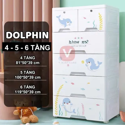 Tủ Đựng Đồ Cho Bé Tiện Lợi Xinh Xắn V-Baby T2S Nhựa PP An Toàn Chắc Chắn
