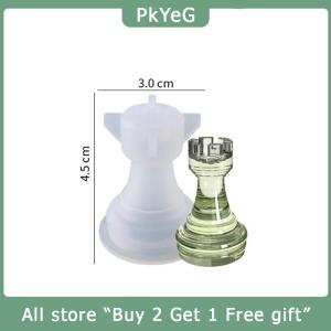 [COD] PkYeG KITCHEN 1Pc DIY Chess Piece Epoxy Resin Mold Queen King 3D Chess Silicone Molds DIY Art Craft Mould Making Supplies